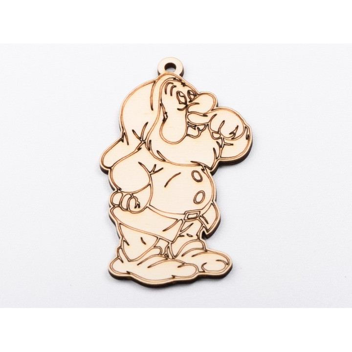 L1143-Figurina din lemn Piticul Hapciu 12x7cm - 1 buc - bijuterii personalizate din argint | simoshop