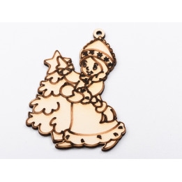 L1144-Figurina din lemn Craiasa Zapezii 12x8cm - 1 buc - bijuterii personalizate din argint | simoshop