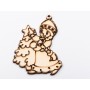 L1144-Figurina din lemn Craiasa Zapezii 12x8cm - 1 buc - bijuterii personalizate din argint | simoshop