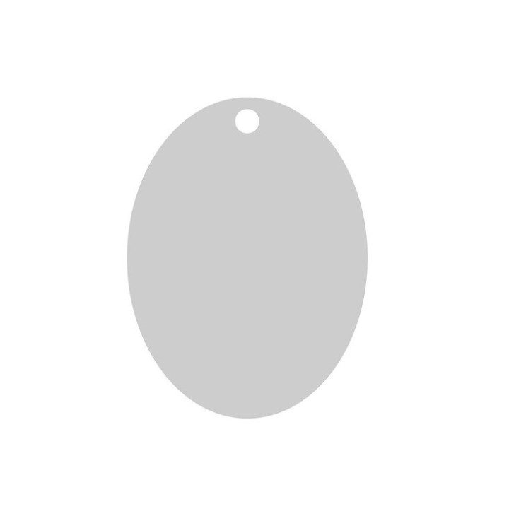 E0128 Charm oval din argint 20mm x 15mm 0.33mm
