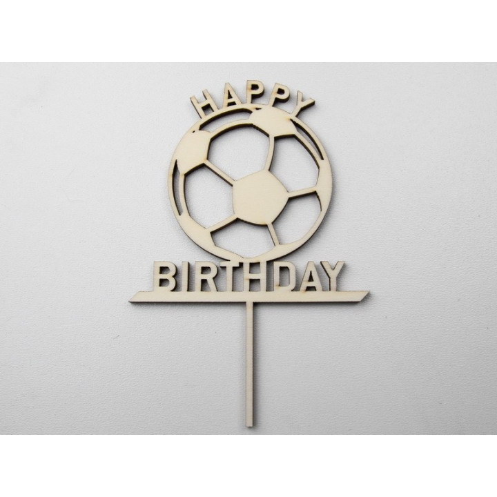 L1147-Topper lemn "Happy Birthday" minge 15x10cm 1buc - bijuterii personalizate din argint | simoshop