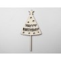 L1151-Topper lemn "Happy Birthday" 15x7.5cm 1buc - bijuterii personalizate din argint | simoshop