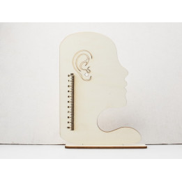 L1155-Suport lemn/dispozitiv masurare cercei 21x15cm - 1 buc - bijuterii personalizate din argint | simoshop