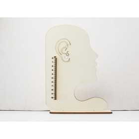 L1155-Suport lemn/dispozitiv masurare cercei 21x15cm - 1 buc - bijuterii personalizate din argint | simoshop