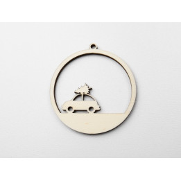 L1158-Glob Bradut pe masina 7.5x7cm - 1 buc - bijuterii personalizate din argint | simoshop