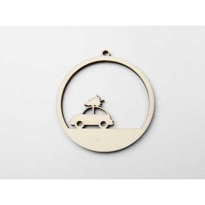L1158-Glob Bradut pe masina 7.5x7cm - 1 buc - bijuterii personalizate din argint | simoshop