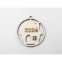 L1159-Glob Casuta 2024 - 7cm - 1 buc - bijuterii personalizate din argint | simoshop