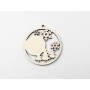 L1161-Glob peisaj de iarna personalizabil, 7 cm 1 buc - bijuterii personalizate din argint | simoshop