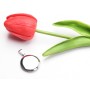 C015-Charm rotund inox cu agatatoare si loc pt foto 1buc - bijuterii personalizate din argint | simoshop