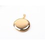 C016-Charm rotund inox auriu cu agatatoare si loc pt foto 1buc - bijuterii personalizate din argint | simoshop