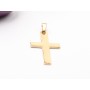 C018-Charm cruce inox auriu cu agatatoare 1buc - bijuterii personalizate din argint | simoshop