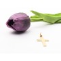 C018-Charm cruce inox auriu cu agatatoare 1buc - bijuterii personalizate din argint | simoshop
