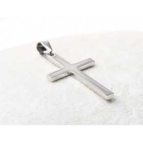 C019-Charm cruce inox cu agatatoare 1buc - bijuterii personalizate din argint | simoshop