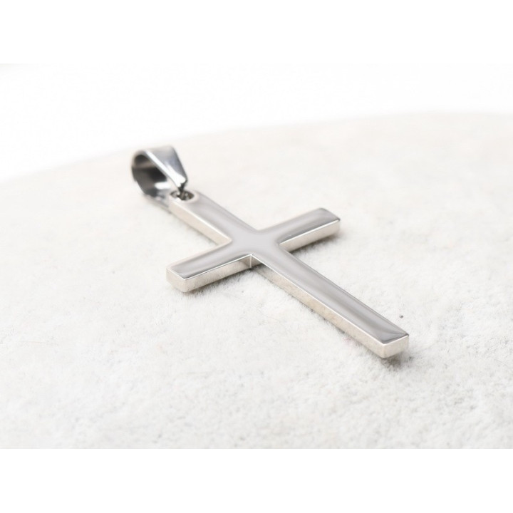C019-Charm cruce inox cu agatatoare  1buc - bijuterii personalizate din argint | simoshop