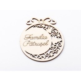 L1162-Glob cu motive de iarna personalizabil cu nume 10 cm - bijuterii personalizate din argint | simoshop