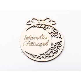 L1162-Glob cu motive de iarna personalizabil cu nume 10 cm - bijuterii personalizate din argint | simoshop