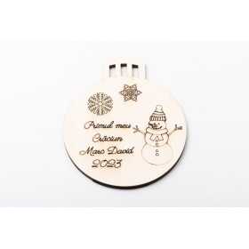 L1163-Glob Primul Craciun personalizabil, 10 cm 1 buc - bijuterii personalizate din argint | simoshop