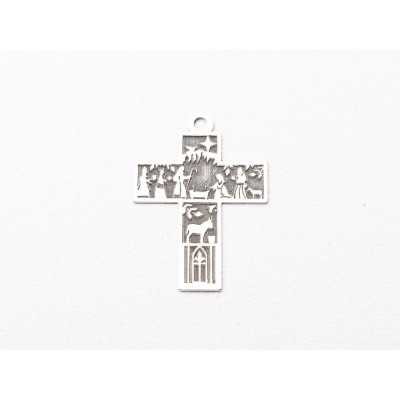 Cruce Nașterea Domnului argint 925, decupaj 28mm