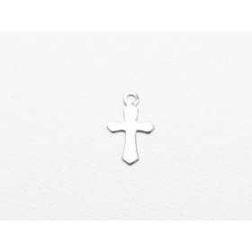 C021-Charm cruce inox 11.5x7mm 1buc - bijuterii personalizate din argint | simoshop