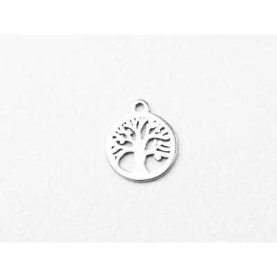 C023-Charm inox Tree of Life 12x10mm 1buc - bijuterii personalizate din argint | simoshop