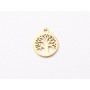 C024-Charm inox auriu Tree of Life 12x10mm 1buc - bijuterii personalizate din argint | simoshop