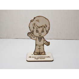 L1166-Decoratiune baiat cu suport "Primavara dulce" 15x8 1buc - bijuterii personalizate din argint | simoshop