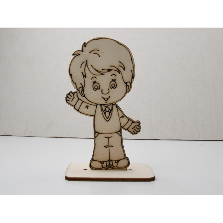 L1167-Decoratiune baiat cu suport  15x8 1buc - bijuterii personalizate din argint | simoshop
