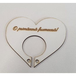 copy of L1062-Decupaj inima flori MDF alb "Cea mai buna sora", 6x7cm - 1 buc - bijuterii personalizate din argint | simoshop