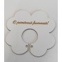 L1170-Decupaj MDF trifoi suport pentru acadele 90 x 90 mm 1 buc - bijuterii personalizate din argint | simoshop