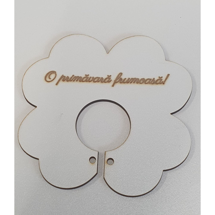 L1170-Decupaj MDF trifoi suport pentru acadele 90 x 90 mm 1 buc - bijuterii personalizate din argint | simoshop