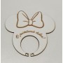 L1172-Decupaj MDF Minnie suport pentru acadele 90 x 90 mm 1 buc - bijuterii personalizate din argint | simoshop