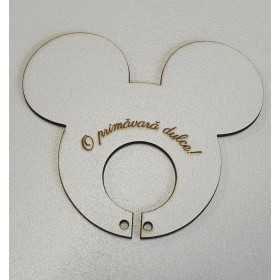L1171-Decupaj MDF Mickey suport pentru acadele 90 x 90 mm 1 buc - bijuterii personalizate din argint | simoshop