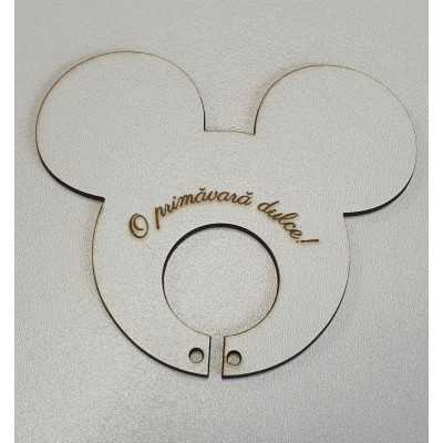 L1171-Decupaj MDF Mickey suport pentru acadele 90 x 90 mm 1 buc - bijuterii personalizate din argint | simoshop