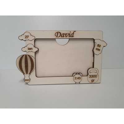 L1173-Rama fotografie 10x15 cm personalizabila cu datele de nastere - bijuterii personalizate din argint | simoshop