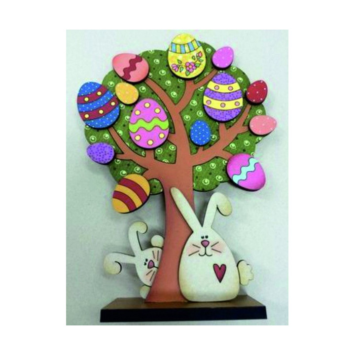 L047-Copac decorativ din lemn pentru Paste 20*15cm - 1 buc - bijuterii personalizate din argint | simoshop