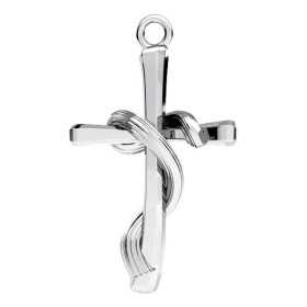 Pandantiv cruce argint 925 cu voal, model elegant