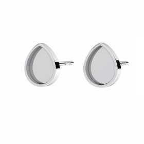 G0718-Tije platou lacrima 6,3X7,5 mm cu bordura inalta - bijuterii personalizate din argint | simoshop