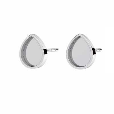 G0718-Tije platou lacrima 6,3X7,5 mm cu bordura inalta - bijuterii personalizate din argint | simoshop
