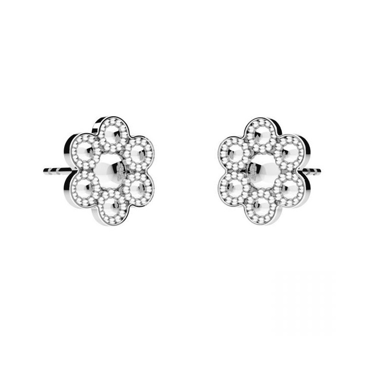 G0739 -Tija cercei floare argint 11mm -1 buc - bijuterii personalizate din argint | simoshop
