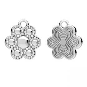 G0774-Pandantiv floare, Argint 925 13.2x12mm - 1 buc - bijuterii personalizate din argint | simoshop