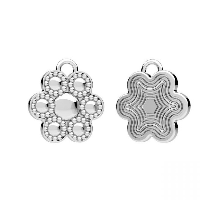 G0774-Pandantiv floare, Argint 925 13.2x12mm - 1 buc - bijuterii personalizate din argint | simoshop