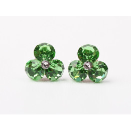 Cercei floare 3 cristale Marissa-1 pereche - bijuterii personalizate din argint | simoshop