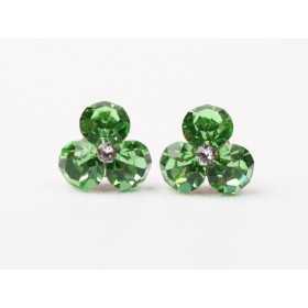 Cercei floare 3 cristale Marissa-1 pereche - bijuterii personalizate din argint | simoshop
