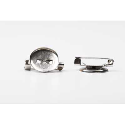 H015 - Brosa 15 mm din metal comun - bijuterii personalizate din argint | simoshop