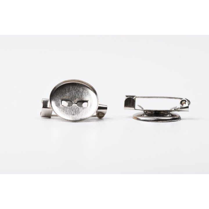 H015 - Brosa 15 mm din metal comun - bijuterii personalizate din argint | simoshop