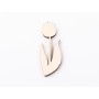 L1190-Blank lalea fara gaura 4.5x2 cm - bijuterii personalizate din argint | simoshop