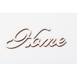 L1195-Text din placaj lemn Home 15x5 cm - 1 buc - bijuterii personalizate din argint | simoshop