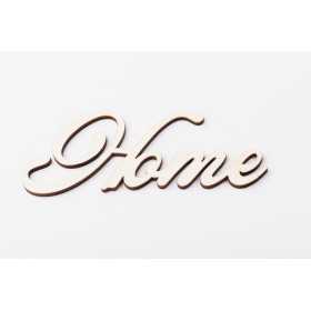 L1195-Text din placaj lemn Home 15x5 cm - 1 buc - bijuterii personalizate din argint | simoshop