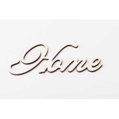 L1195-Text din placaj lemn Home 15x5 cm - 1 buc - bijuterii personalizate din argint | simoshop