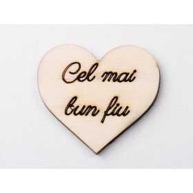 L1198-Decupaj inima lemn "Cel mai bun fiu"-5cm, 1 buc - bijuterii personalizate din argint | simoshop